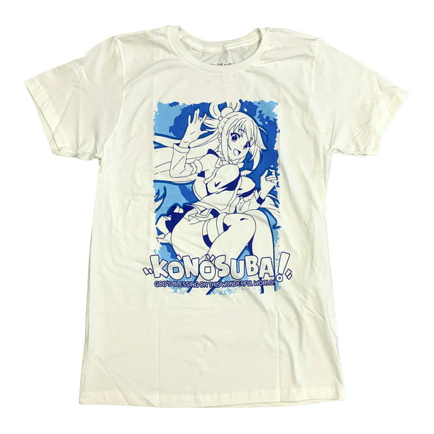 Konosuba Aqua Character Anime Officially Licensed Adult T-Shirt